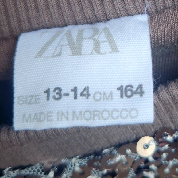 Bling, bling - Gorgeous Zara sequin cotton top Small - Picture 5 of 10